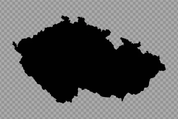 透明背景捷克共和国简单地图 — 图库矢量图片