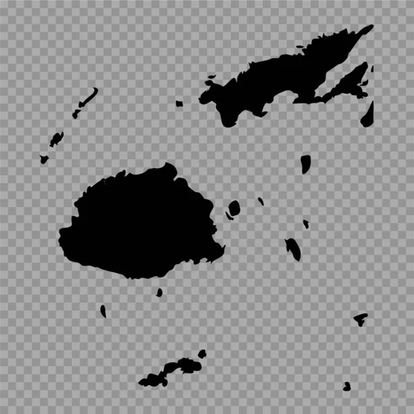Transparentní Pozadí Fidži Jednoduchá Mapa — Stockový vektor