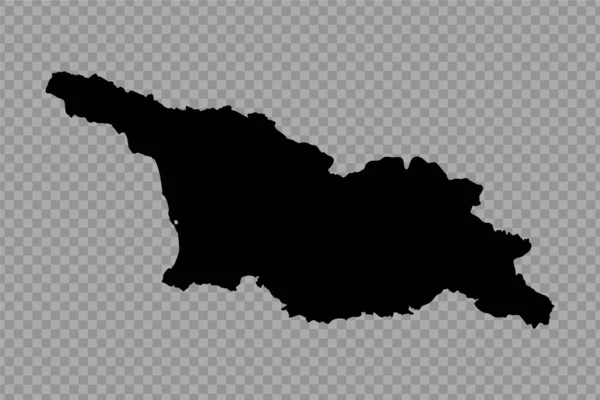 Transparenter Hintergrund Georgien Einfache Karte — Stockvektor