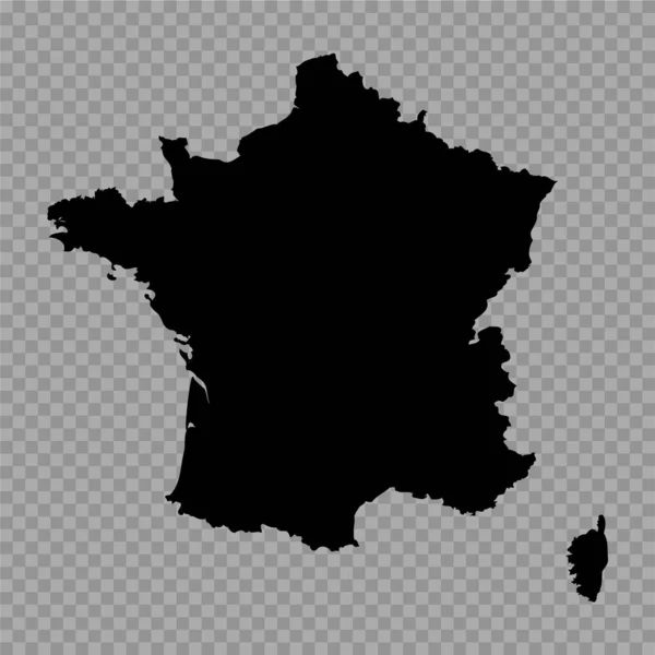 Прозорий Фон Франція Проста Карта — стоковий вектор