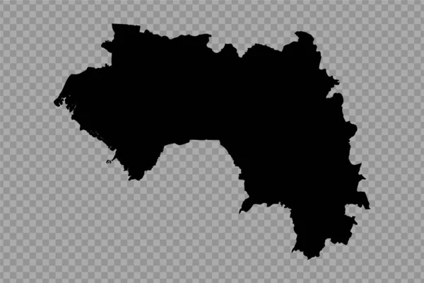 Transparenter Hintergrund Guinea Einfache Landkarte — Stockvektor