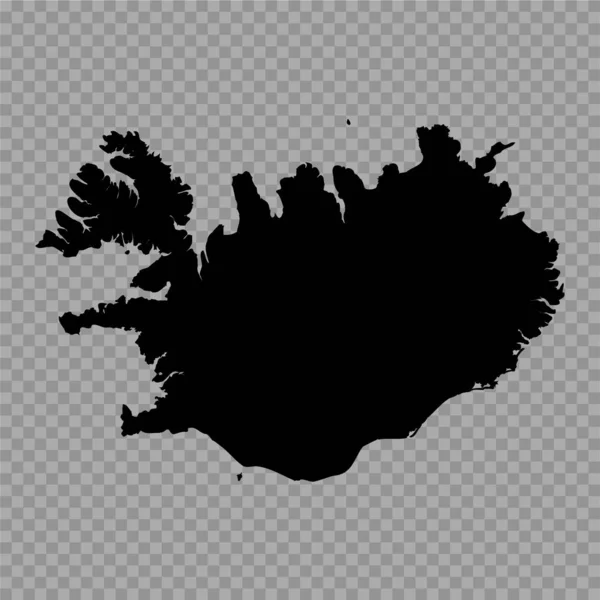 Transparentní Pozadí Island Jednoduchá Mapa — Stockový vektor