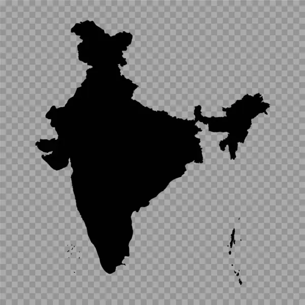 Contexte Transparent Inde Carte Simple — Image vectorielle