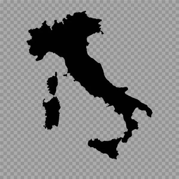 Прозорий Фон Італія Проста Карта — стоковий вектор
