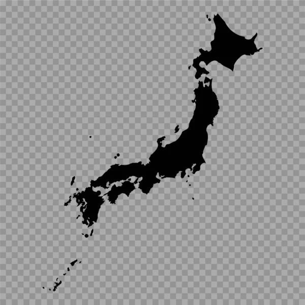 Átlátszó Háttér Japán Egyszerű Térkép — Stock Vector