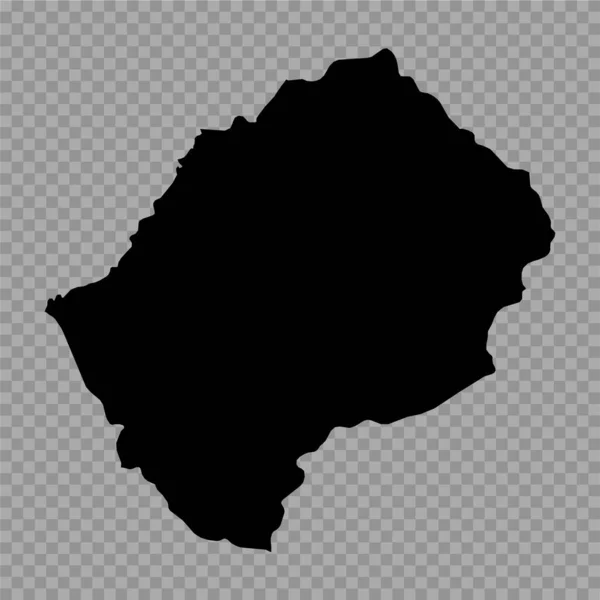 Διαφανές Φόντο Lesotho Απλός Χάρτης — Διανυσματικό Αρχείο