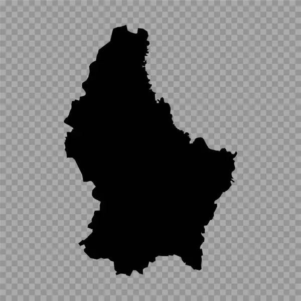 Transparenter Hintergrund Luxemburg Einfache Landkarte — Stockvektor