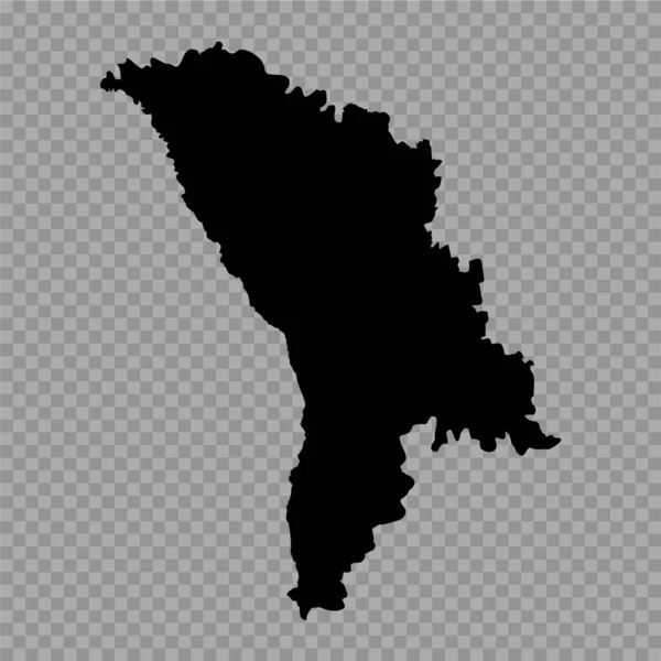 Contexte Transparent Moldavie Carte Simple — Image vectorielle