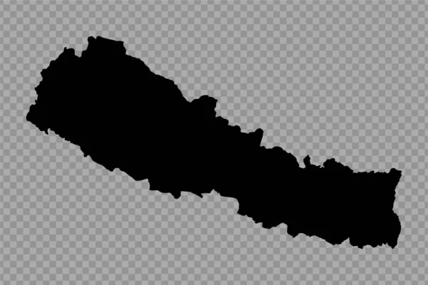 Fondo Transparente Nepal Mapa Simple — Archivo Imágenes Vectoriales