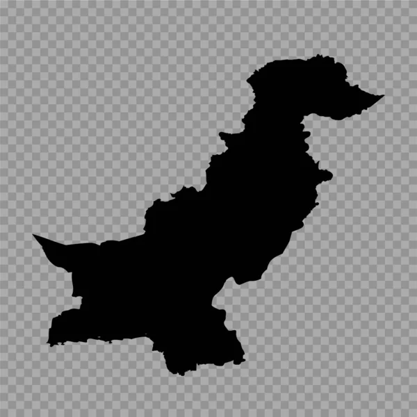 Transparenter Hintergrund Pakistan Einfache Karte — Stockvektor