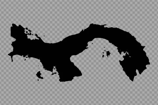 Transparentní Pozadí Panama Jednoduchá Mapa — Stockový vektor