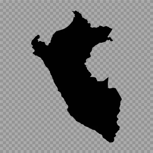 Contexte Transparent Pérou Carte Simple — Image vectorielle