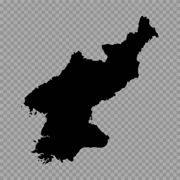 Διαφανές Φόντο Βόρεια Κορέα Απλός Χάρτης — Διανυσματικό Αρχείο