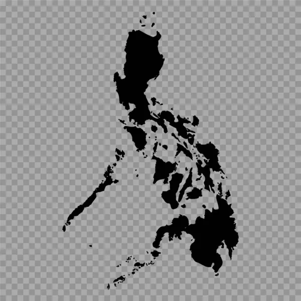 Transparent Bakgrund Filippinerna Enkel Karta — Stock vektor