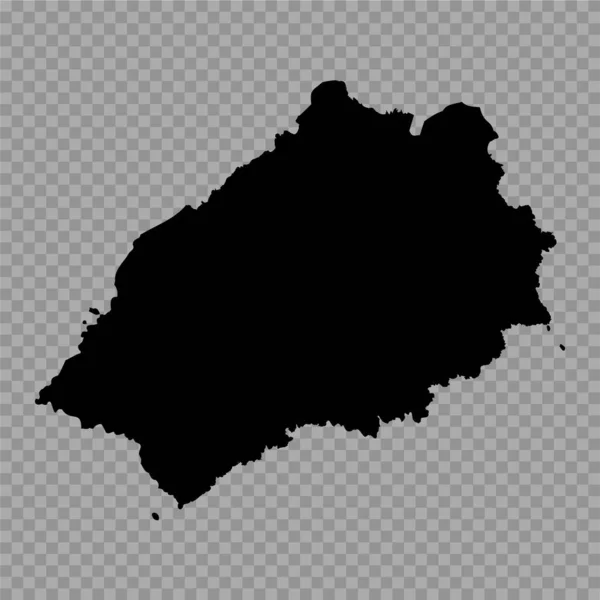 Transparenter Hintergrund Saint Helena Einfache Landkarte — Stockvektor