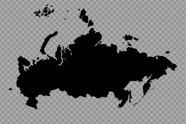 Transparante Achtergrond Rusland Eenvoudige Kaart — Stockvector