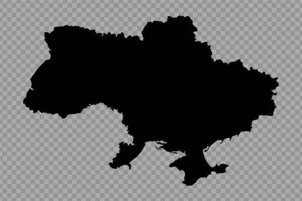 Transparenter Hintergrund Ukraine Einfache Landkarte — Stockvektor