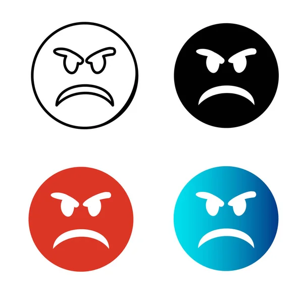 愤怒的情感轮廓图解 — 图库矢量图片