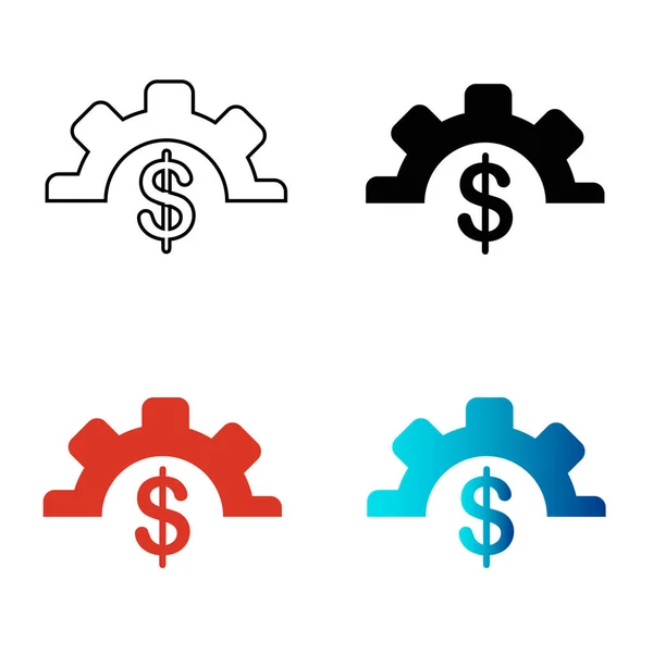 Abstraktes Asset Management Silhouette Illustration — Stockvektor