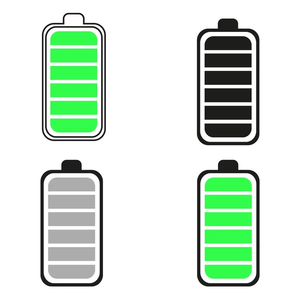 Illustration Abstraite Silhouette Charge Complète Batterie — Image vectorielle