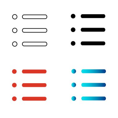 Soyut Liste Yuvarlak Mermi Silüeti ResmiComment