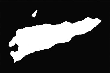 Kara Arkaplanda Basit Doğu Timor Haritası İzole Edildi