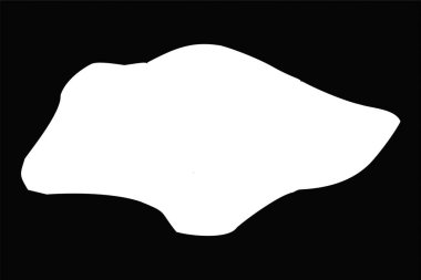 Siyah Arkaplanda Basit Singapur Haritası İzole Edildi