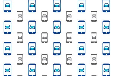 Cep Telefonu Deseni Arkaplanındaki Soyut Araç