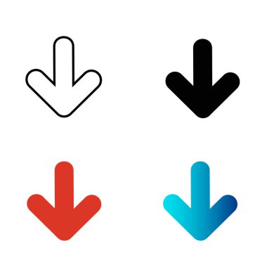 Aşağı Oklu Siluet Resimlerini Özetle