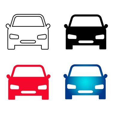 Abstract Front Car Silhouette Illustration clipart