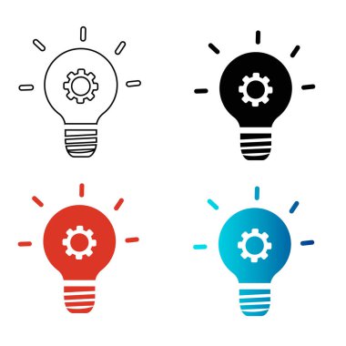 Soyut Fikir Çözümü Siluet İllüstrasyonu