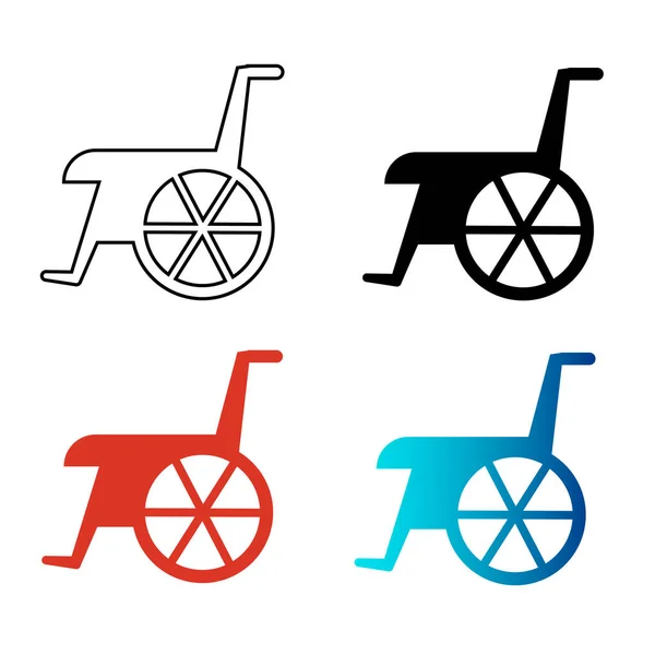 Abstract Handicap Wheelchair Silhouette Illustration — Stock Vector