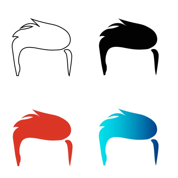 Illustration Abstraite Silhouette Cheveux Homme — Image vectorielle