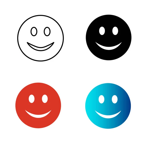 Resumen Smiley Emoción Silueta Ilustración — Vector de stock