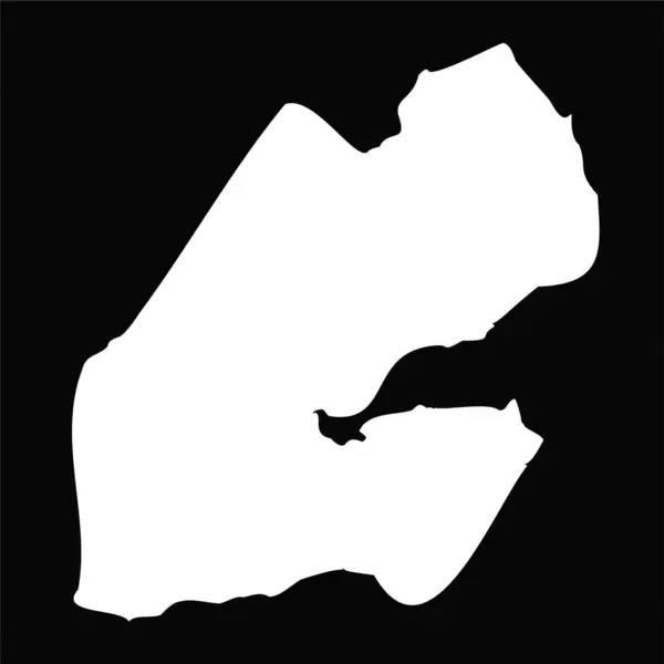 Einfache Dschibuti Karte Isoliert Auf Schwarzem Hintergrund — Stockvektor