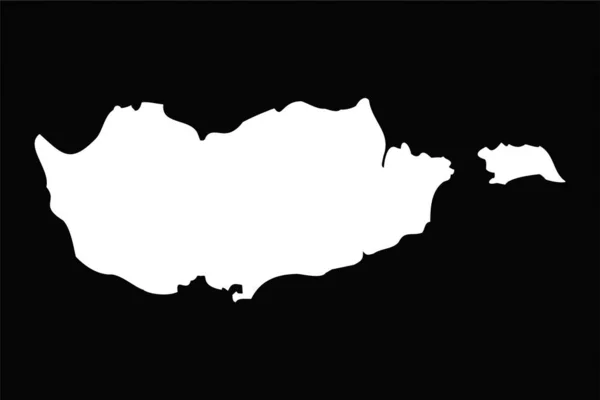 Prosta Mapa Cypru Izolowana Czarnym Tle — Wektor stockowy