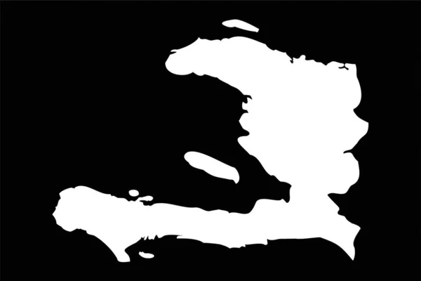 Einfache Haiti Karte Isoliert Auf Schwarzem Hintergrund — Stockvektor