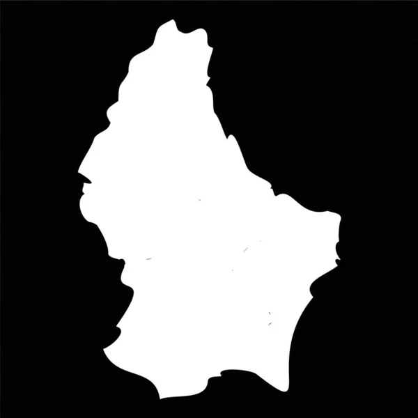 Απλός Χάρτης Του Λουξεμβούργου Απομονωμένος Μαύρο Φόντο — Διανυσματικό Αρχείο