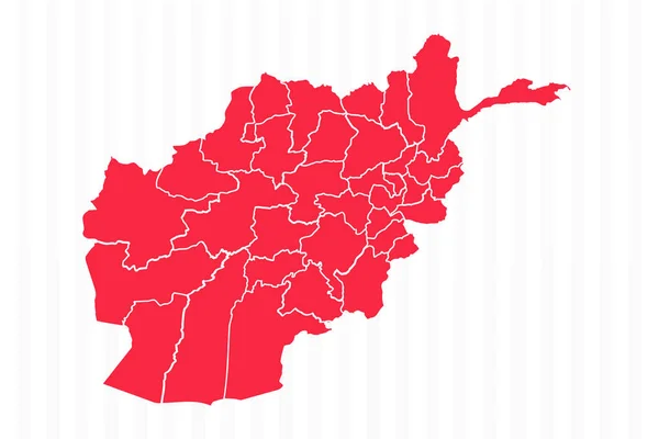 Mapa Afganistanu Szczegółowymi Granicami — Wektor stockowy