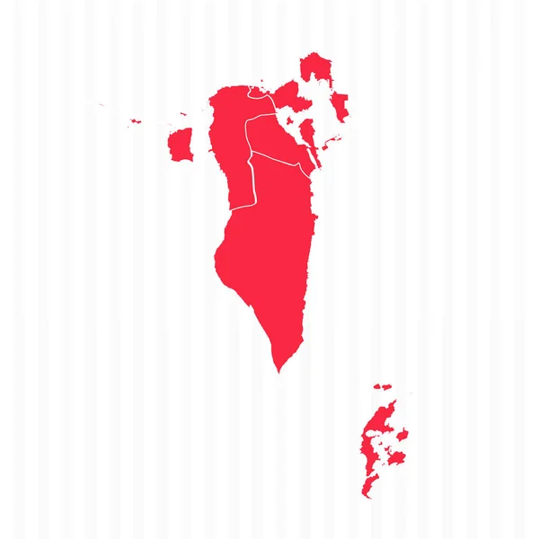 Bundesstaaten Karte Von Bahrain Mit Detaillierten Grenzen — Stockvektor