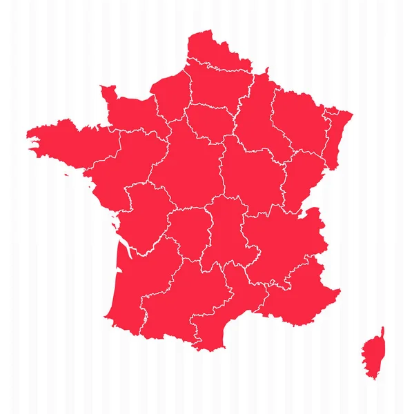 法国详细边界的国家地图 — 图库矢量图片