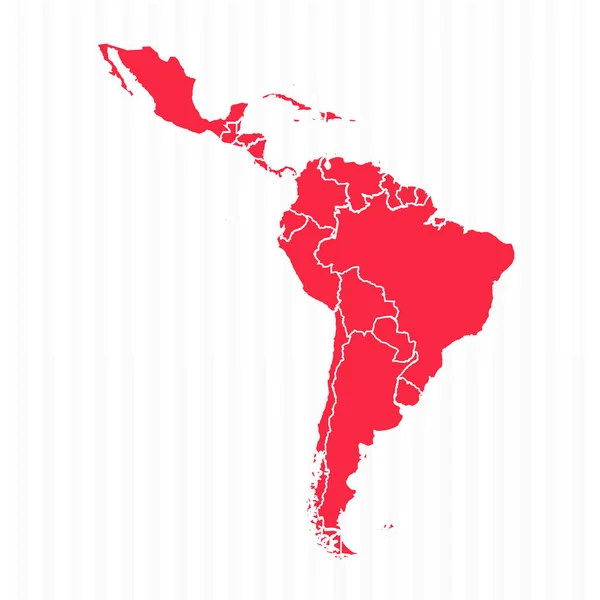 Estados Mapa América Latina Com Fronteiras Detalhadas —  Vetores de Stock
