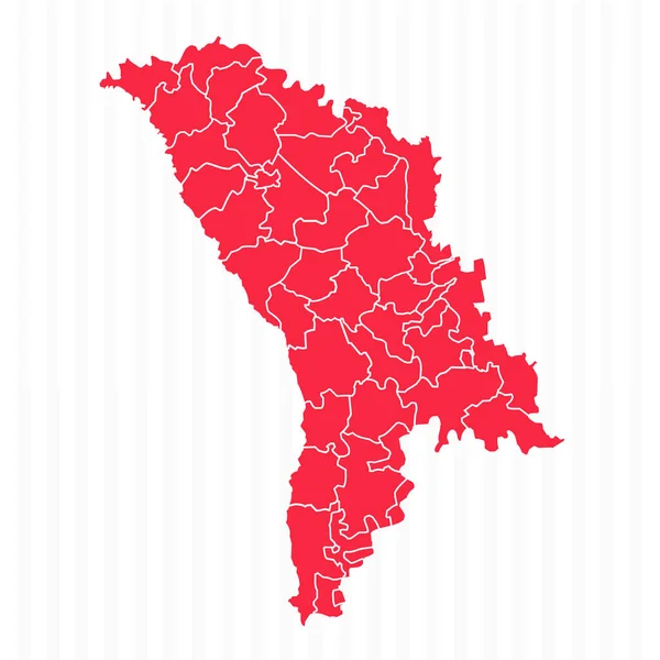 Χάρτης Κρατών Της Μολδαβίας Λεπτομερή Σύνορα — Διανυσματικό Αρχείο