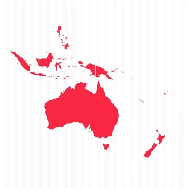 Landkarte Ozeaniens Mit Detaillierten Grenzen — Stockvektor
