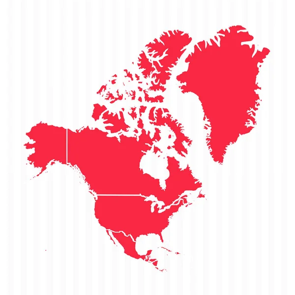Carte Des États Amérique Nord Avec Frontières Détaillées — Image vectorielle