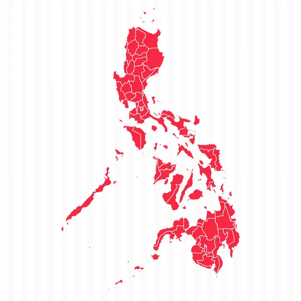 Staternas Karta Över Filippinerna Med Detaljerade Gränser — Stock vektor