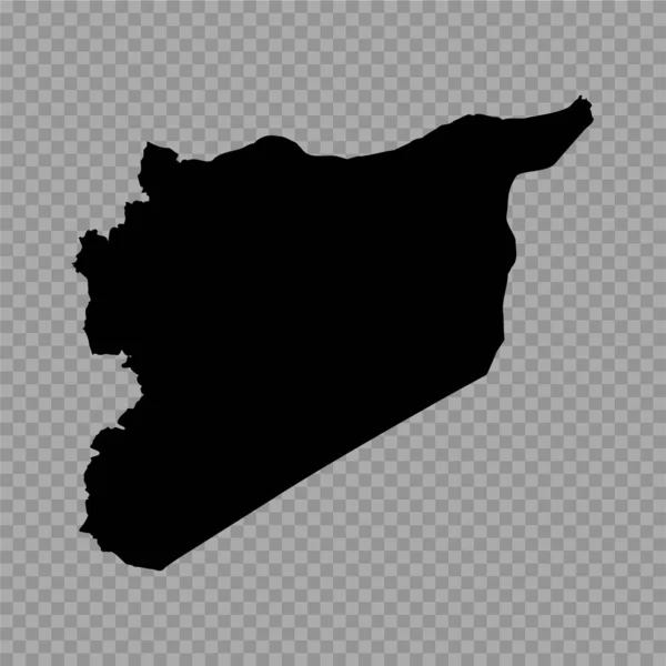 Transparenter Hintergrund Syrien Einfache Karte — Stockvektor