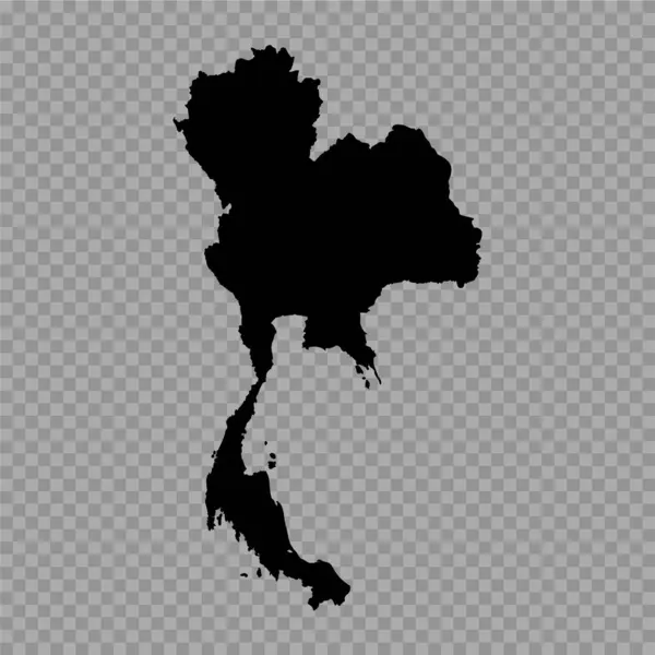 Contexte Transparent Thaïlande Carte Simple — Image vectorielle