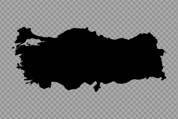 Transparenter Hintergrund Türkei Einfache Landkarte — Stockvektor