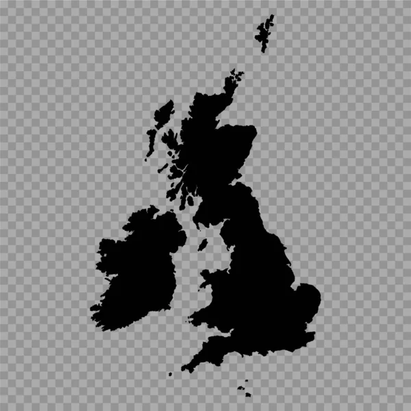 Прозорий Фон Велика Британія Проста Карта — стоковий вектор